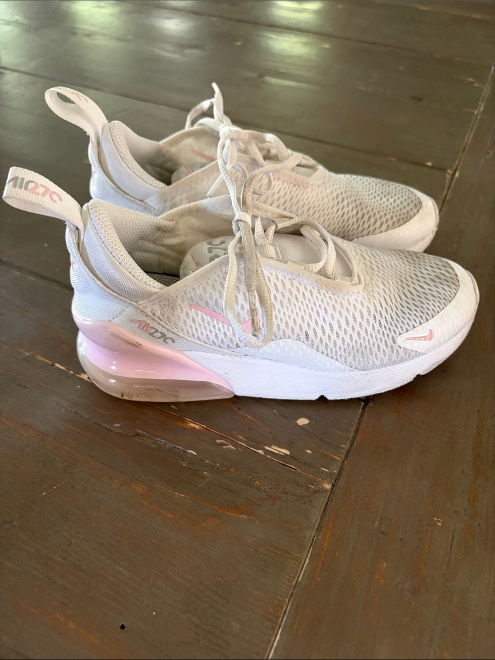 Nike Kids Air Max 270 React - White & Light Pink Accents
